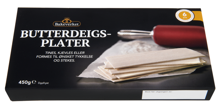 Butterdeigsplater 6stk Bakeverket