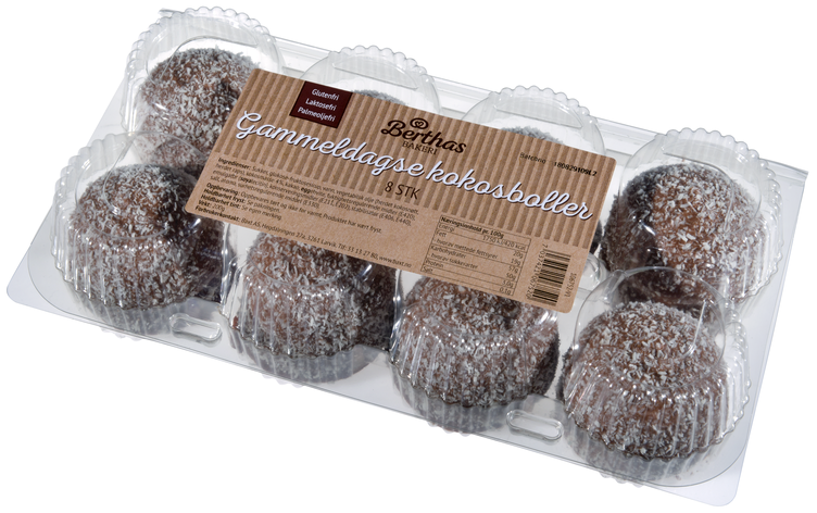 Kokosboller 8stk Berthas - Bilde 3