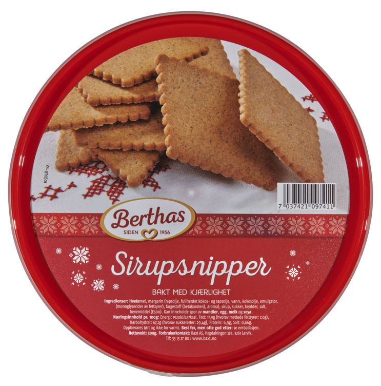 Sirupsnipper 300g Berthas - Bilde 3