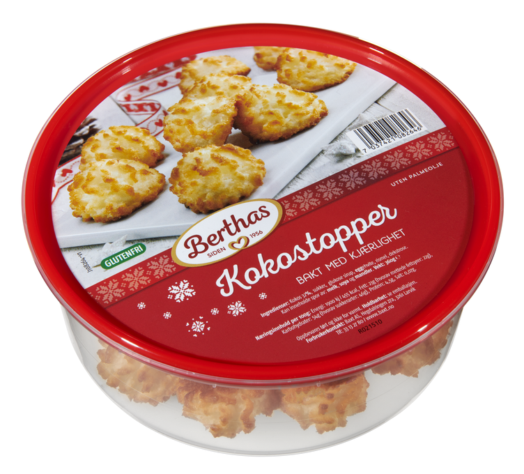 Kokostopper 360g Berthas - Bilde 2