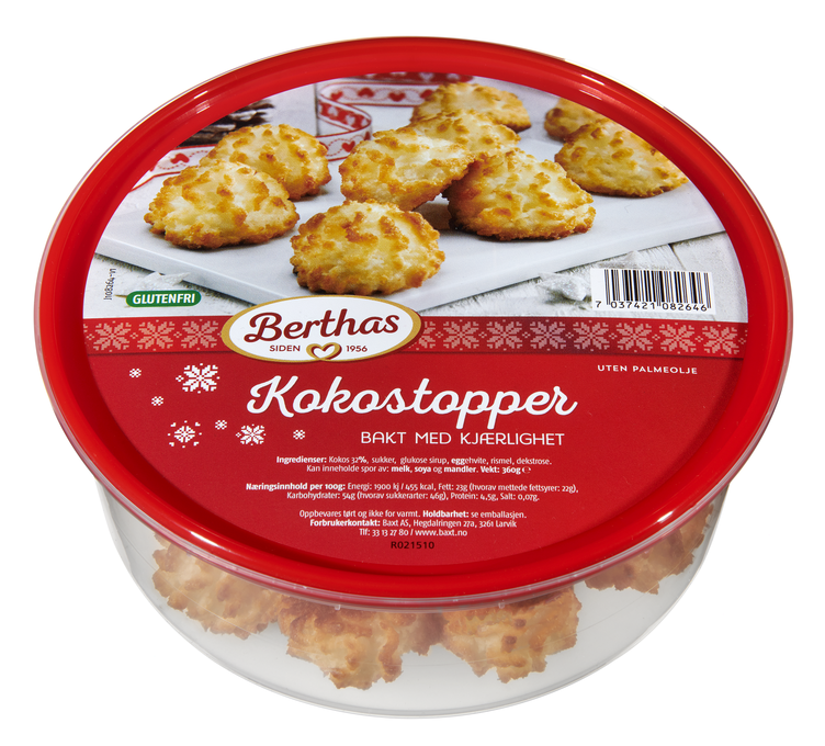 Kokostopper 360g Berthas