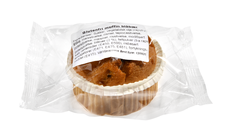 Glutenfri Muffin Blåbær 1pk 70g
