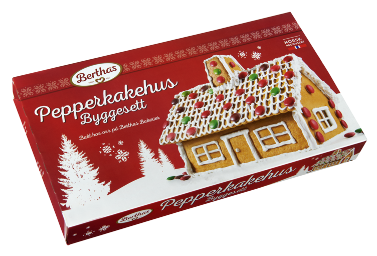 Pepperkakehus Byggesett 380g Berthas - Bilde 2