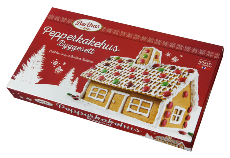 Pepperkakehus Byggesett 380g Berthas - Bilde 3