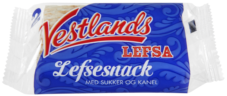Lefsesnack 2stk 70g Vestlandslefsa