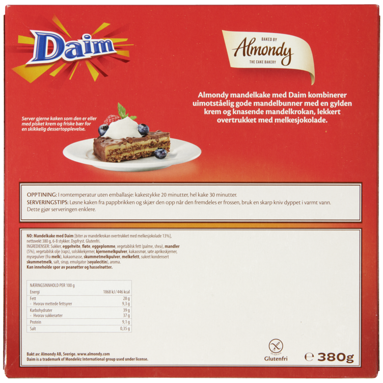 Mandelkake med Daim 380g Almondy - Bilde 6