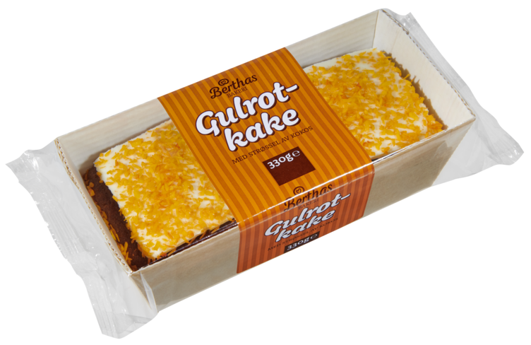 Gulrotkake 330g Display Berthas - Bilde 2