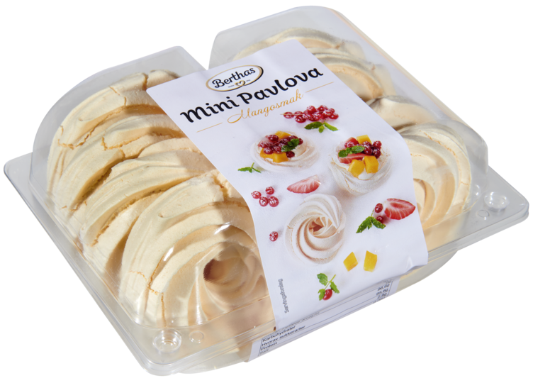 Mini Pavlova Rose Mango 120g Berthas - Bilde 2