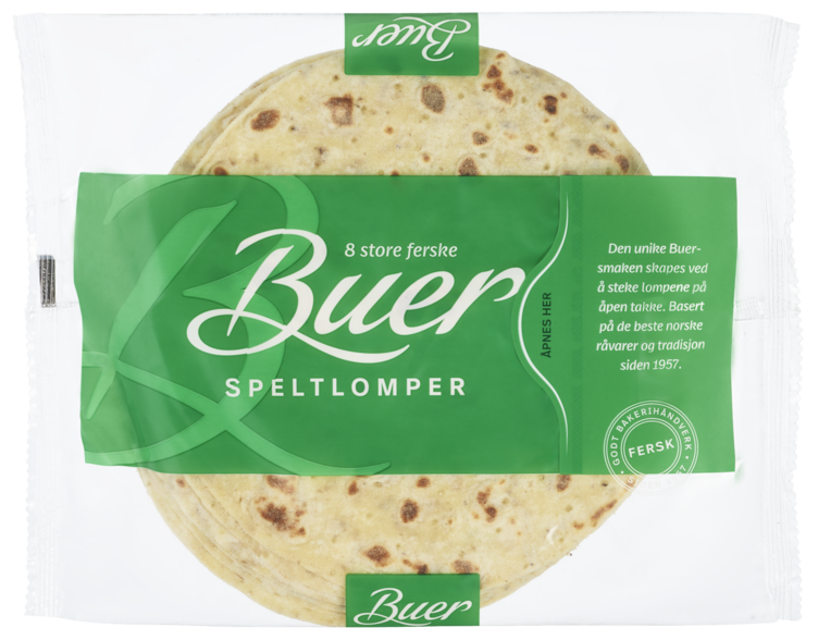 Speltlomper Ferske 8stk Buer