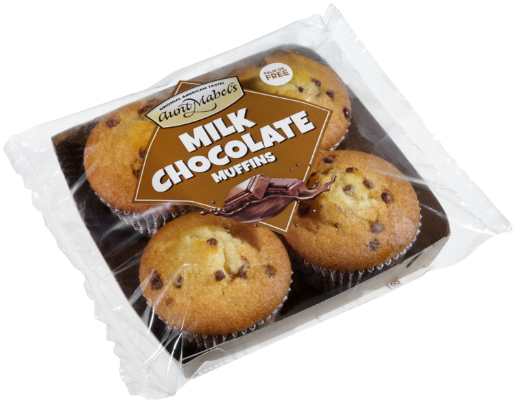 Muffins Milk Chocolate 4pk 280g Aunt Mabels - Bilde 2
