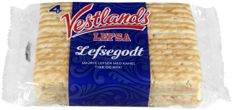 Lefsegodt 4stk Kanel 230g Vestlandslefsa