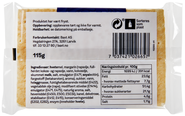 Lefsegodt 2stk Kanel 115g Display Vestlandslefsa - Bilde 7