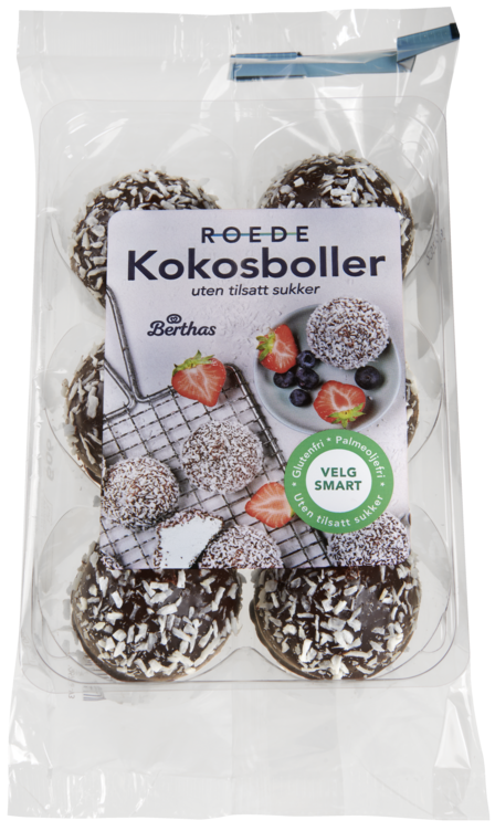 Kokosboller u/Sukker 6pk Berthas
