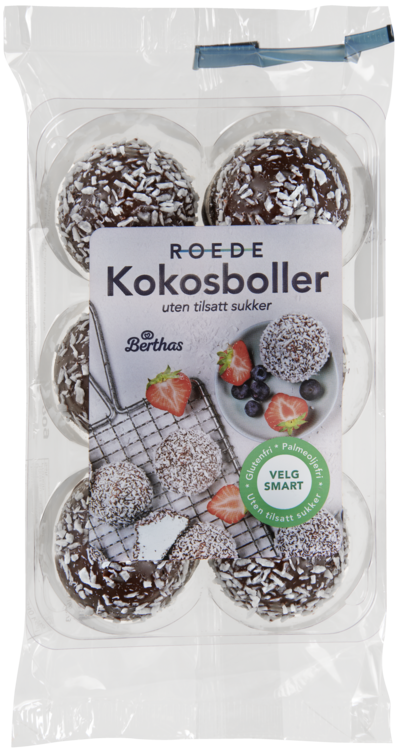 Kokosboller u/Sukker 6pk Display Berthas - Bilde 3