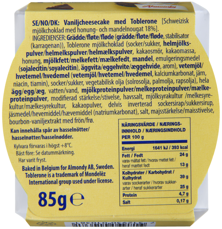 Cheesecake Toblerone 85g Almondy - Bilde 6