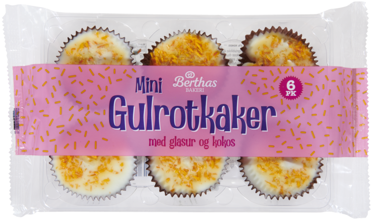 Gulrotkake 6pk 150g Berthas - Bilde 3