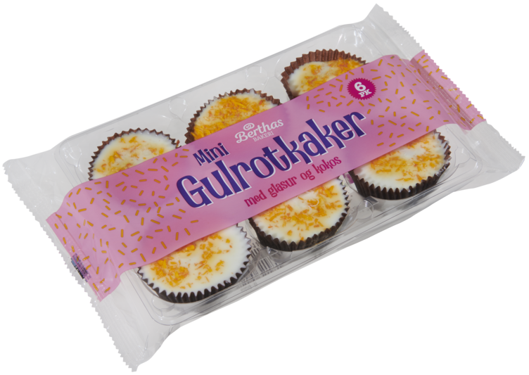 Gulrotkake 6pk 150g Berthas - Bilde 2