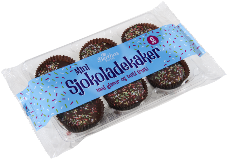 Sjokoladekake 6pk 150g Berthas - Bilde 2