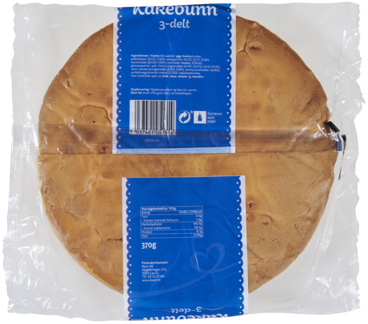 Kakebunn 3-delt 370g Berthas - Bilde 7