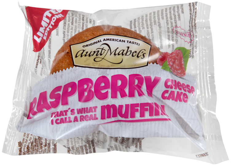 Muffins Raspberry Cheesecake 100g Aunt Mabels