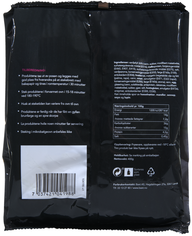 Wienersnack Vanilje 8stk 400g Bakeverket - Bilde 6