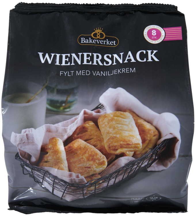 Wienersnack Vanilje 8stk 400g Bakeverket