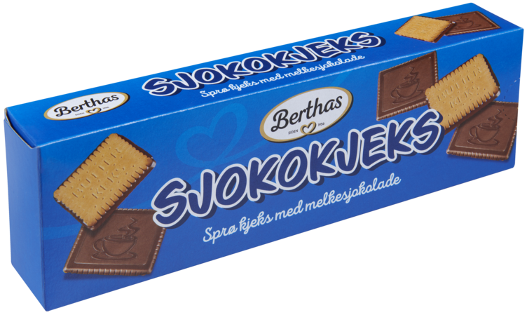 Sjokokjeks 125g Berthas - Bilde 2