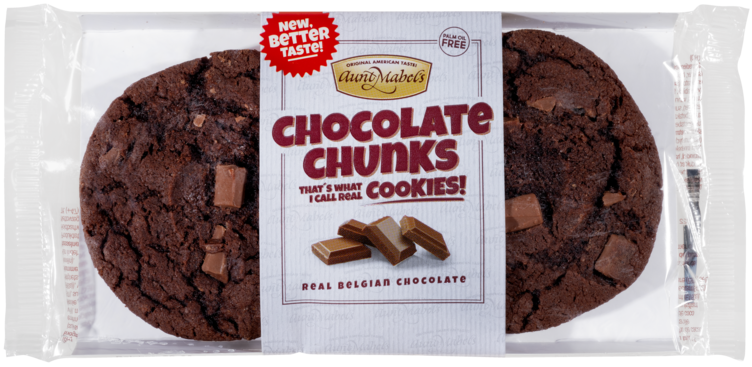 Chocolate Chunk Cookies 4pk 180g Aunt Mabels