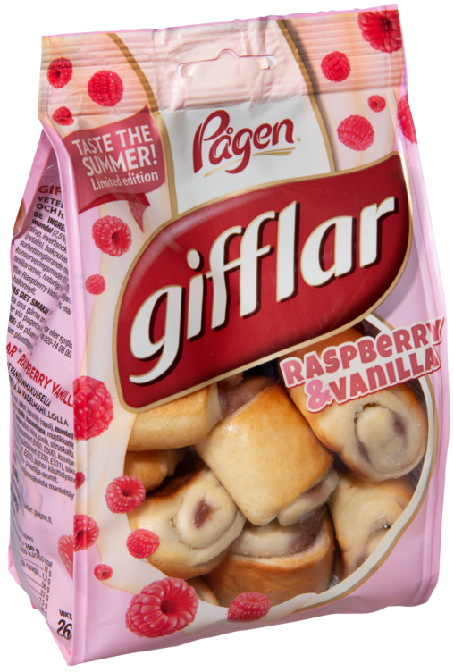 Gifflar Raspberry Vanilla 260g Display Pågen - Bilde 2