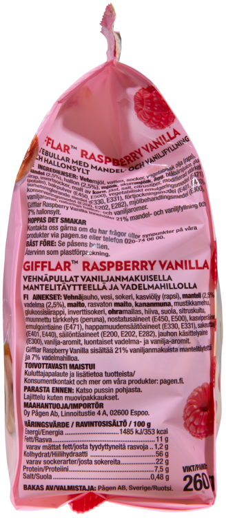 Gifflar Raspberry Vanilla 260g Display Pågen - Bilde 5