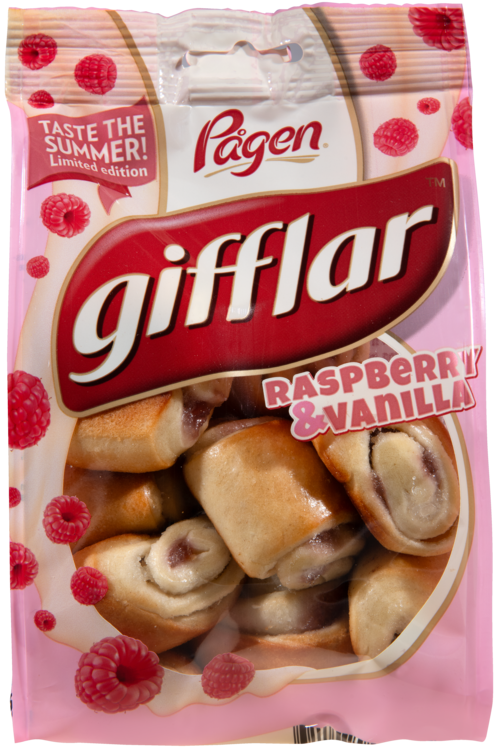 Gifflar Raspberry Vanilla 260g Display Pågen