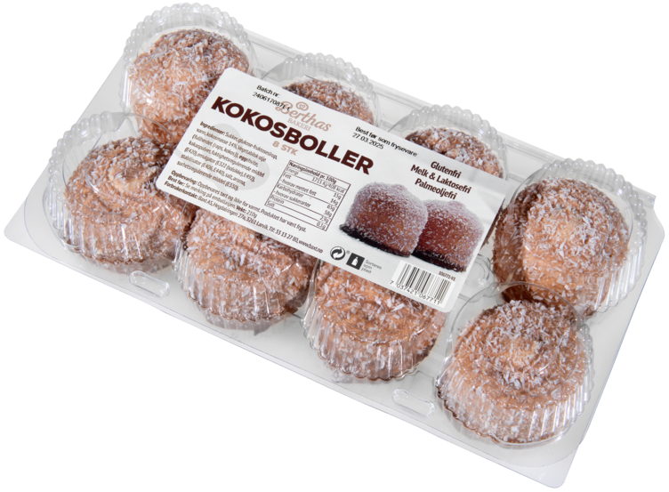 Kokosboller 8pk 210g Display Berthas - Bilde 4