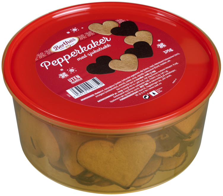 Pepperkaker m/Sjokotrekk 325g Berthas - Bilde 2