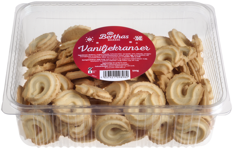 Vaniljekranser 500g Berthas