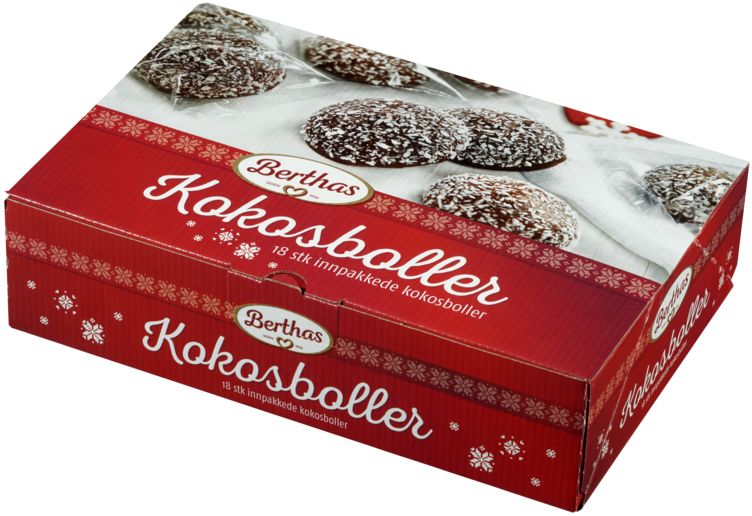 Kokosboller 18stk 420g Berthas - Bilde 3