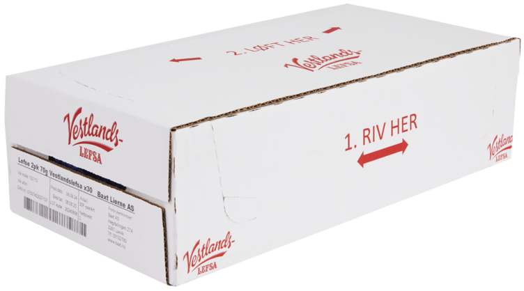 Lefse 2pk 70g Vestlandslefsa - Bilde 2