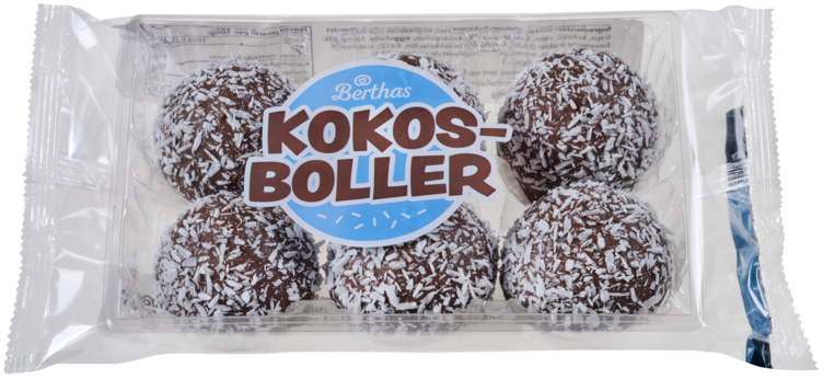 Kokosboller 6pk 96g Berthas